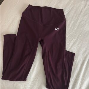 Burgundy High-Waisted Leggings